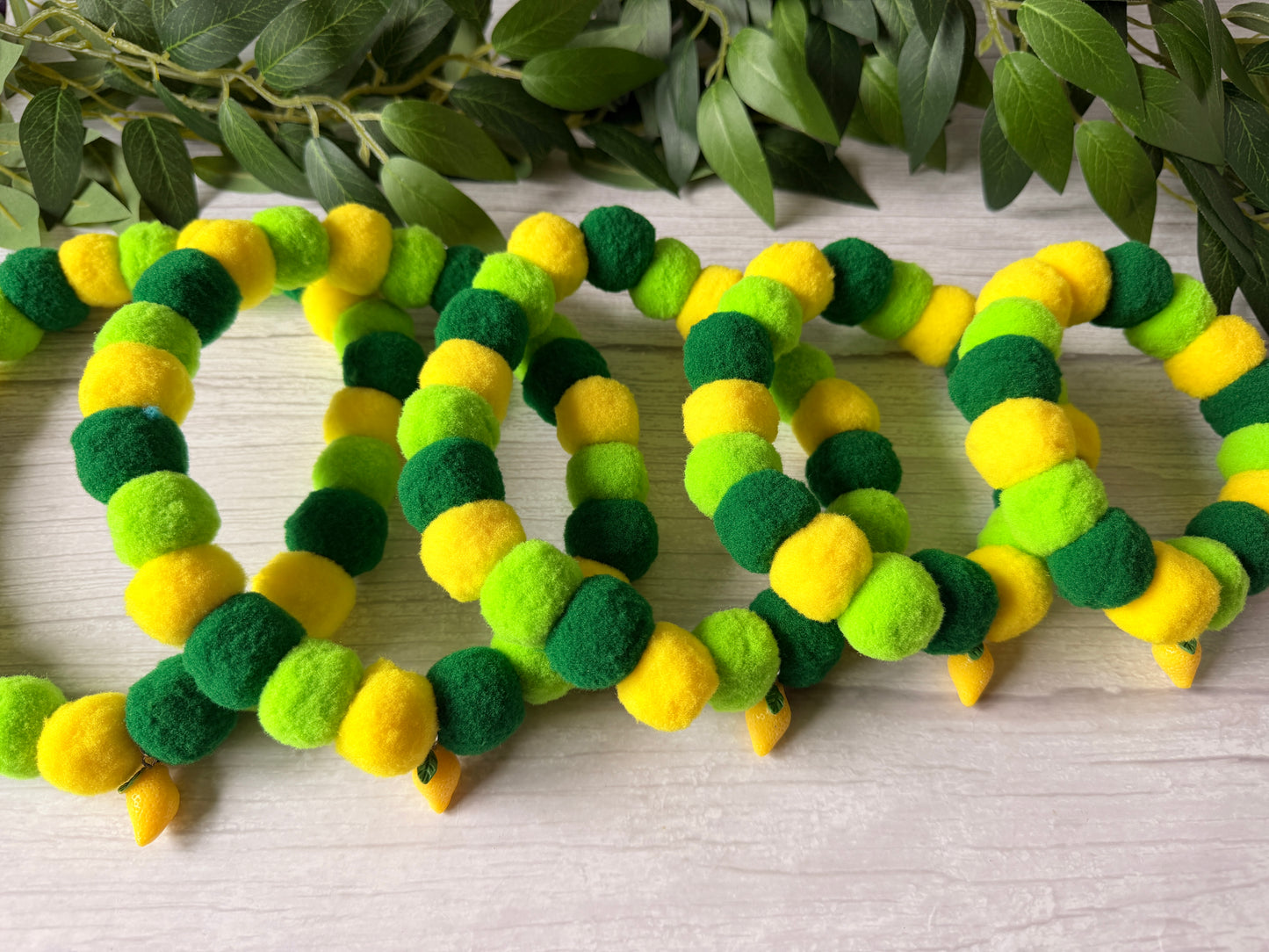 PomPom Pet Collar - Lemon Zest