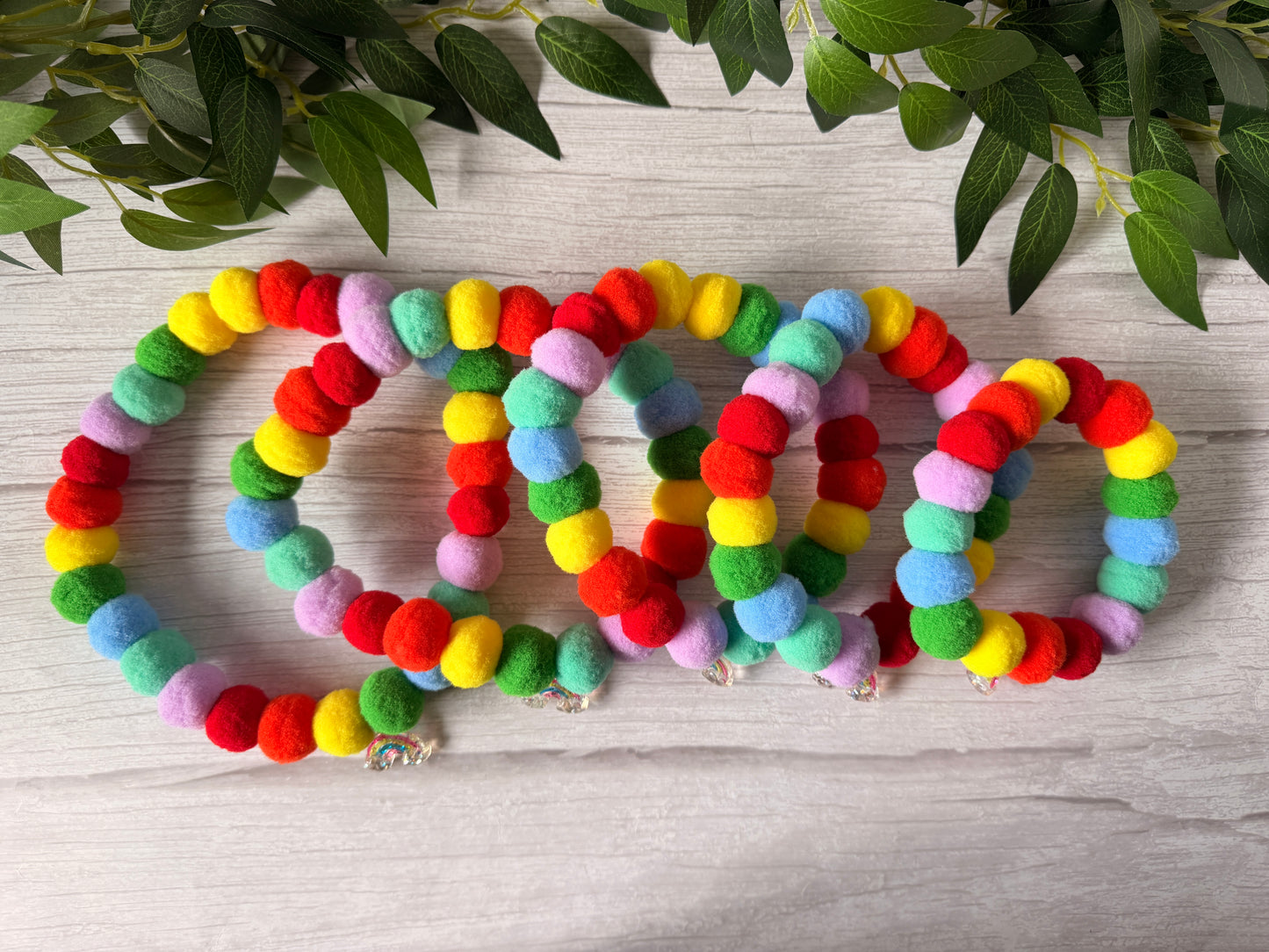 PomPom Pet Collar - Rainbow Pride