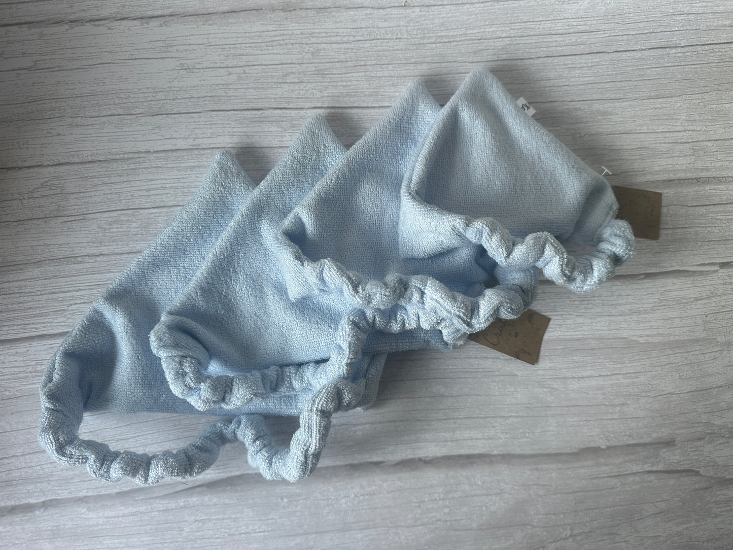 Terry Toweling Cotton Cooling Pet Scrunchie Bandana - Sky Blue