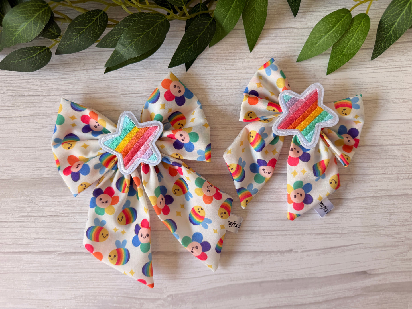 Pet Sailor Bows - Pride Star