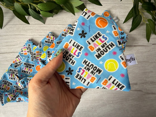 Cotton Pet Scrunchie Bandana - I like balls in my mouth