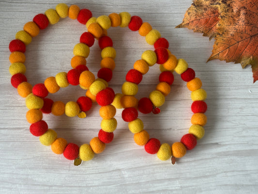 PomPom Pet Collar - Pumpkin vibes