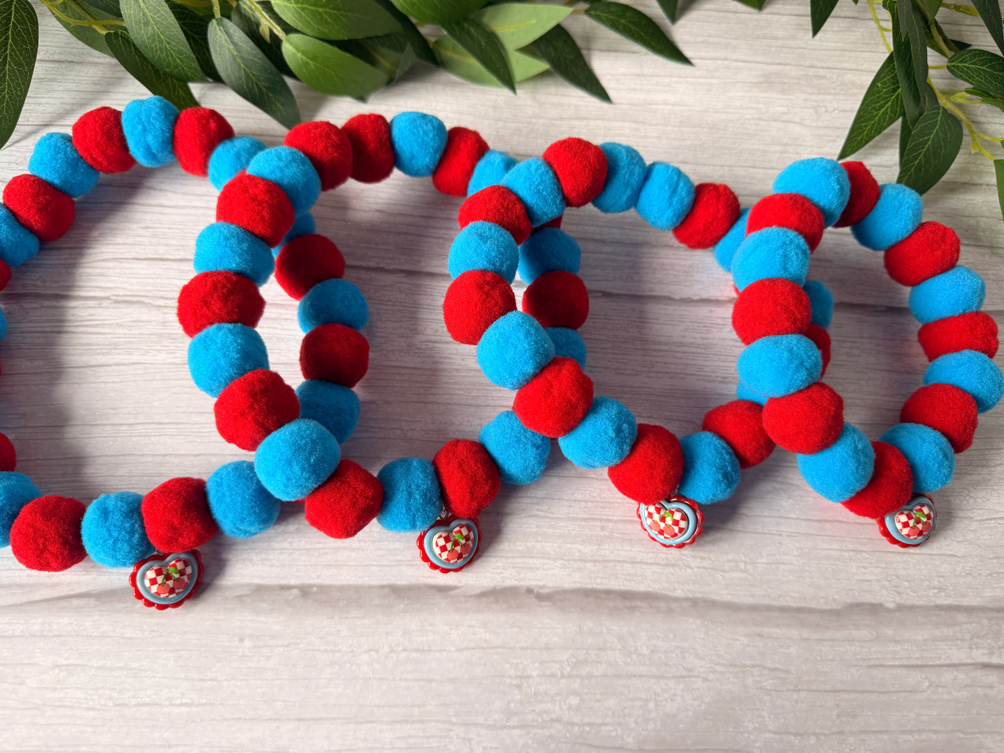 PomPom Pet Collar - Cherry Sweet