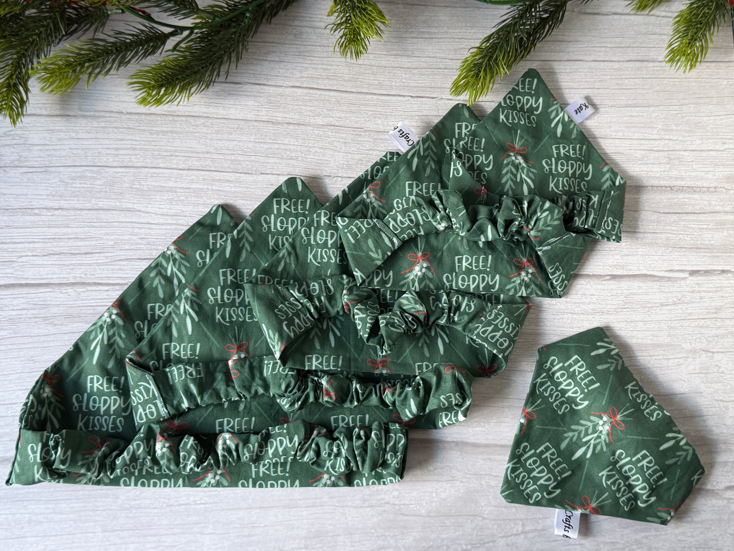 Cotton Pet Scrunchie Bandana - Free sloppy kisses