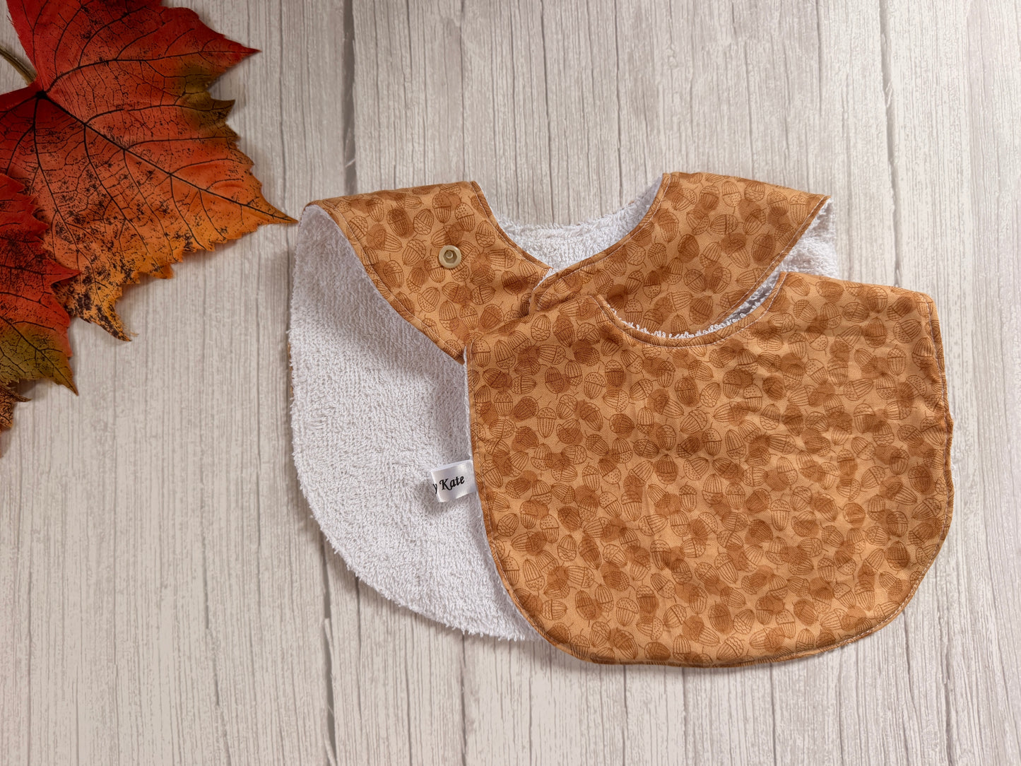 Cotton & Terry Towelling Baby Bibs - Pumpkin Season (Copy)