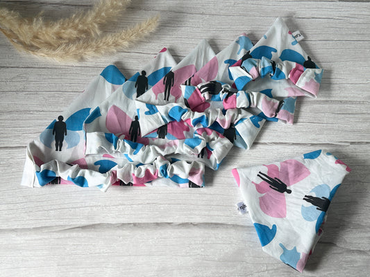 Cotton Pet Scrunchie Bandana - Transrights Butterflies