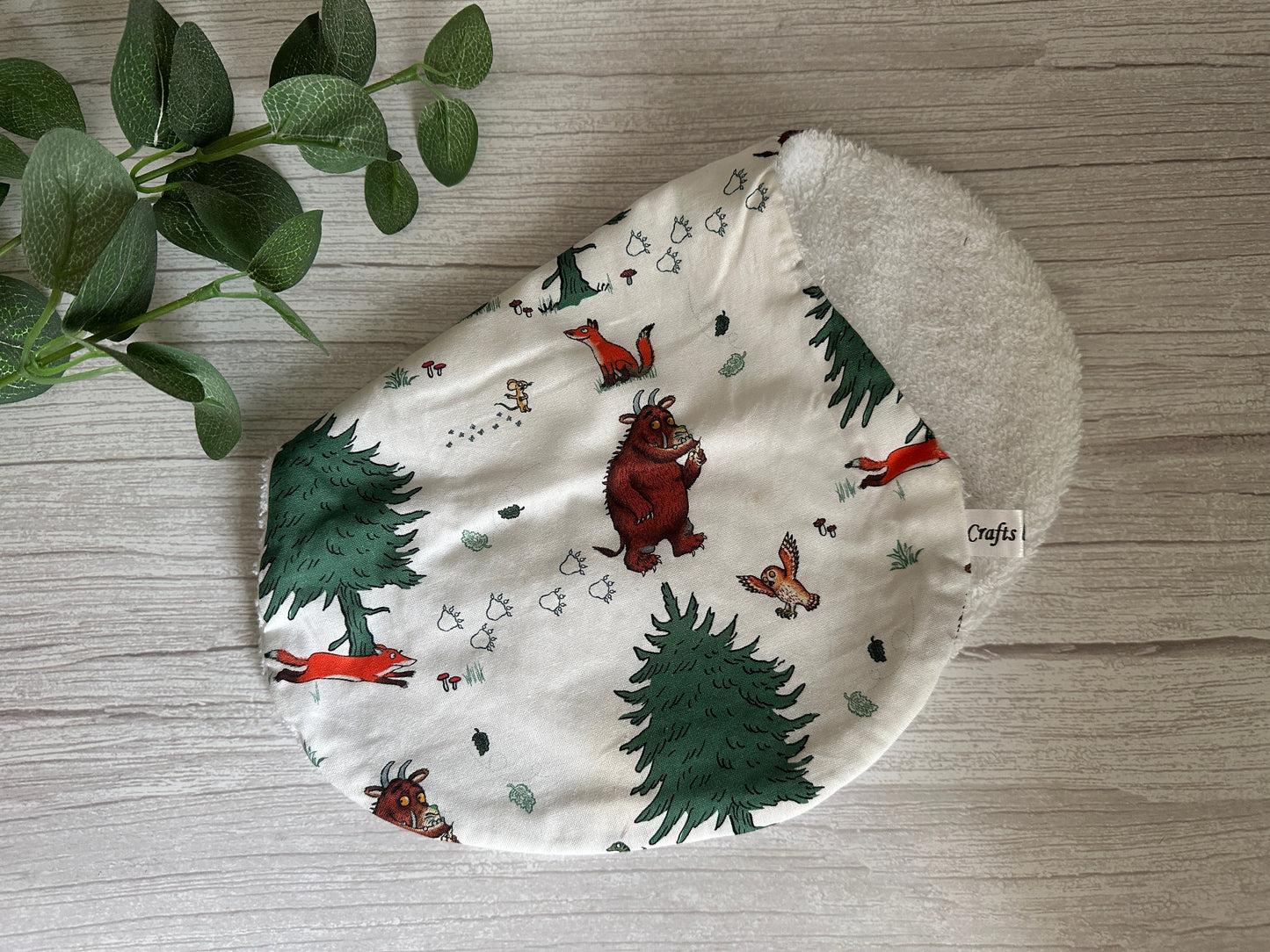 Cotton & Terry Towelling Baby Burping Cloth - The Gruffalo Collection