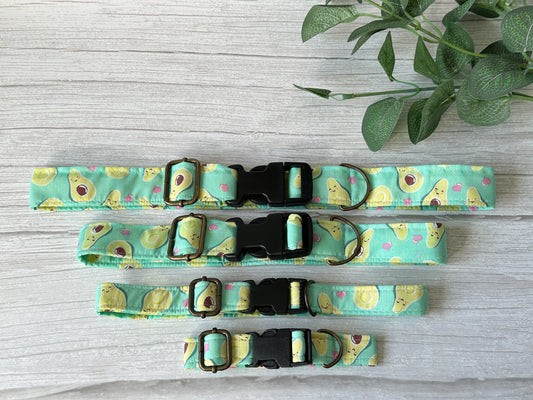 Cotton Pet Adjustable Collar - Avocado Love