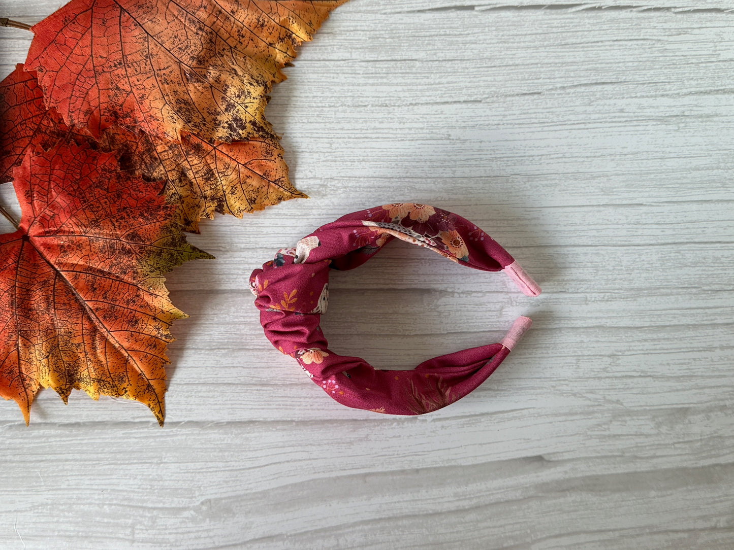 Cotton Knotted Headband - Woodland Animals