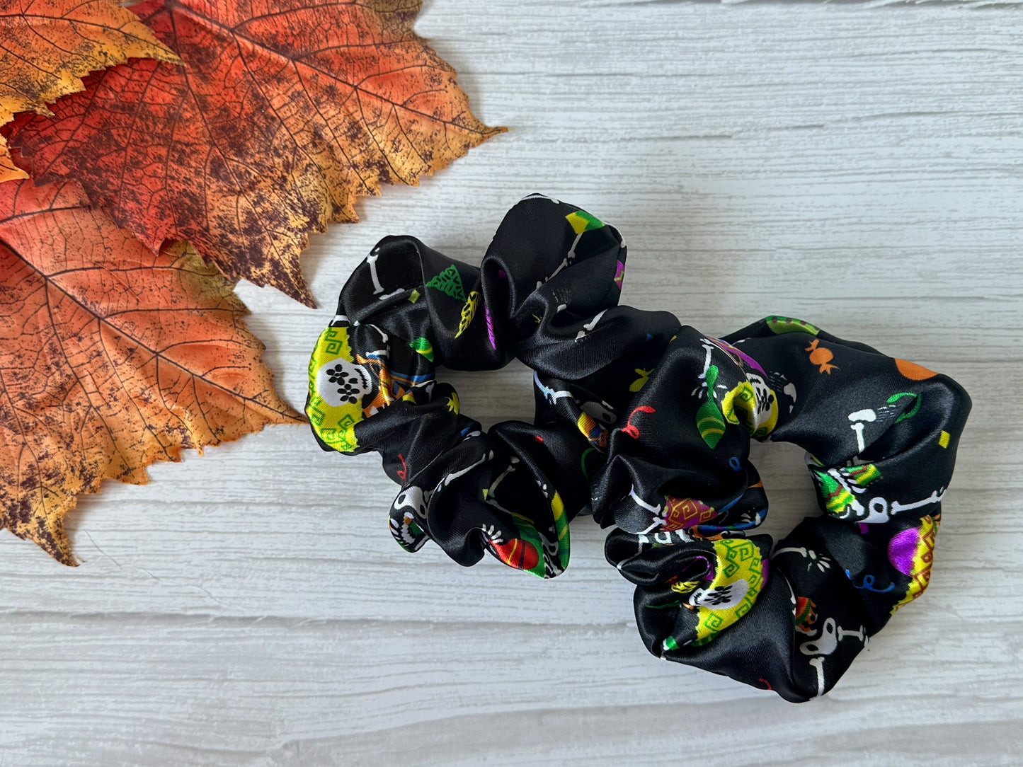 Silk Extra Large Scrunchie - Day of the Dead