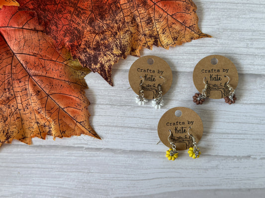 Handcrafted 3D Pumpkin Plated Dangle Earrings