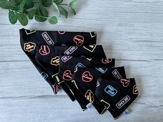 Cotton Pet Scrunchie Bandana - Glow in the Dark Signs