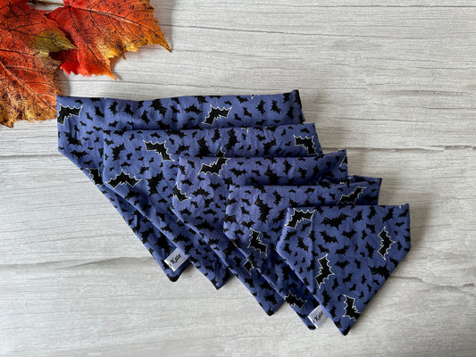 Cotton Pet Scrunchie Bandana - Glow in the Dark Bats