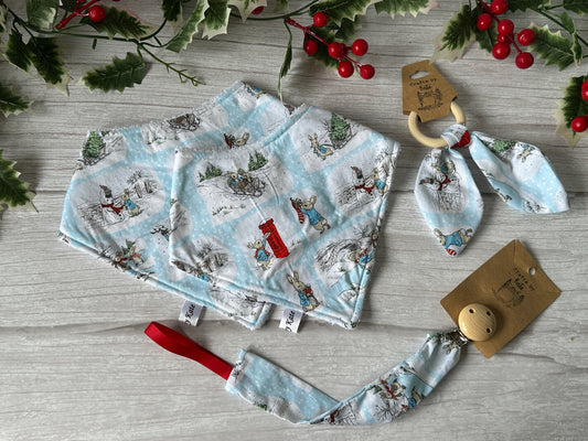 Cotton & Terry Towelling Baby Sets - Peter Rabbit Snow Days