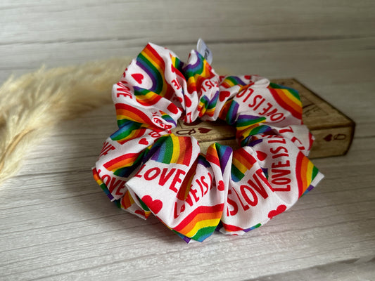 Cotton Extra Large Scrunchie - Love is Love