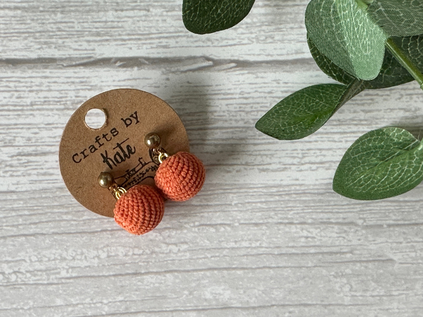 Handcrafted Fabric Pom Pom Stud Earrings