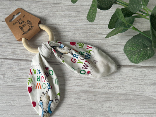 Cotton & Bamboo Baby Teething Rattle - Peter Rabbit's Garden