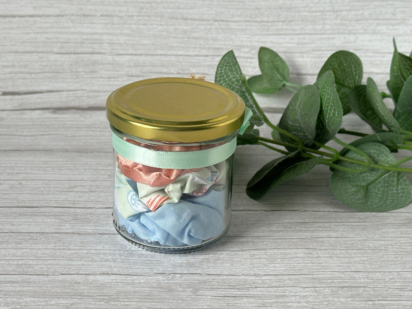 Handcrafted Cotton & Silk Scrunchie Jam Jars