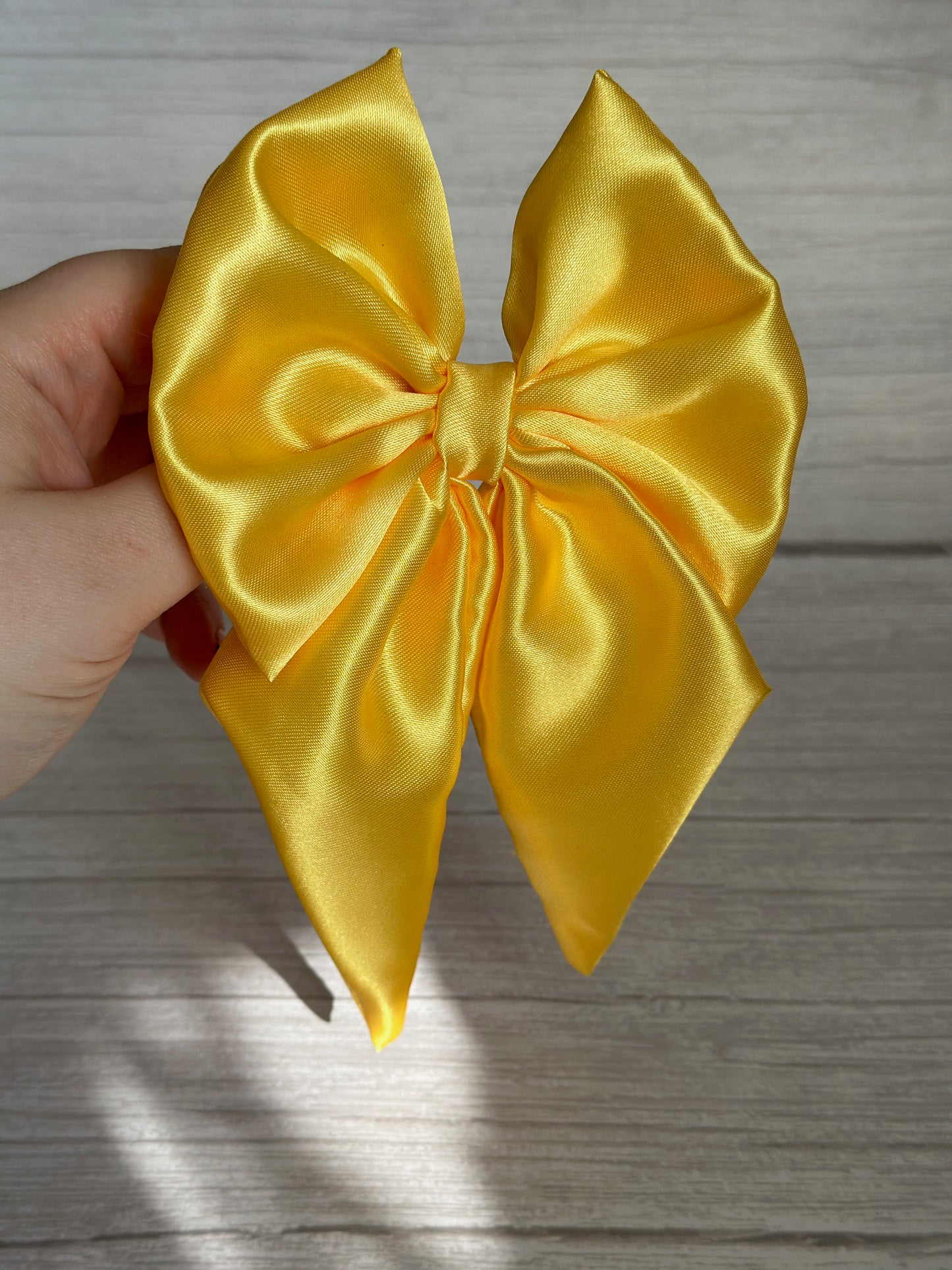 Silk Sailor Bow Clip - Sunshine Yellow