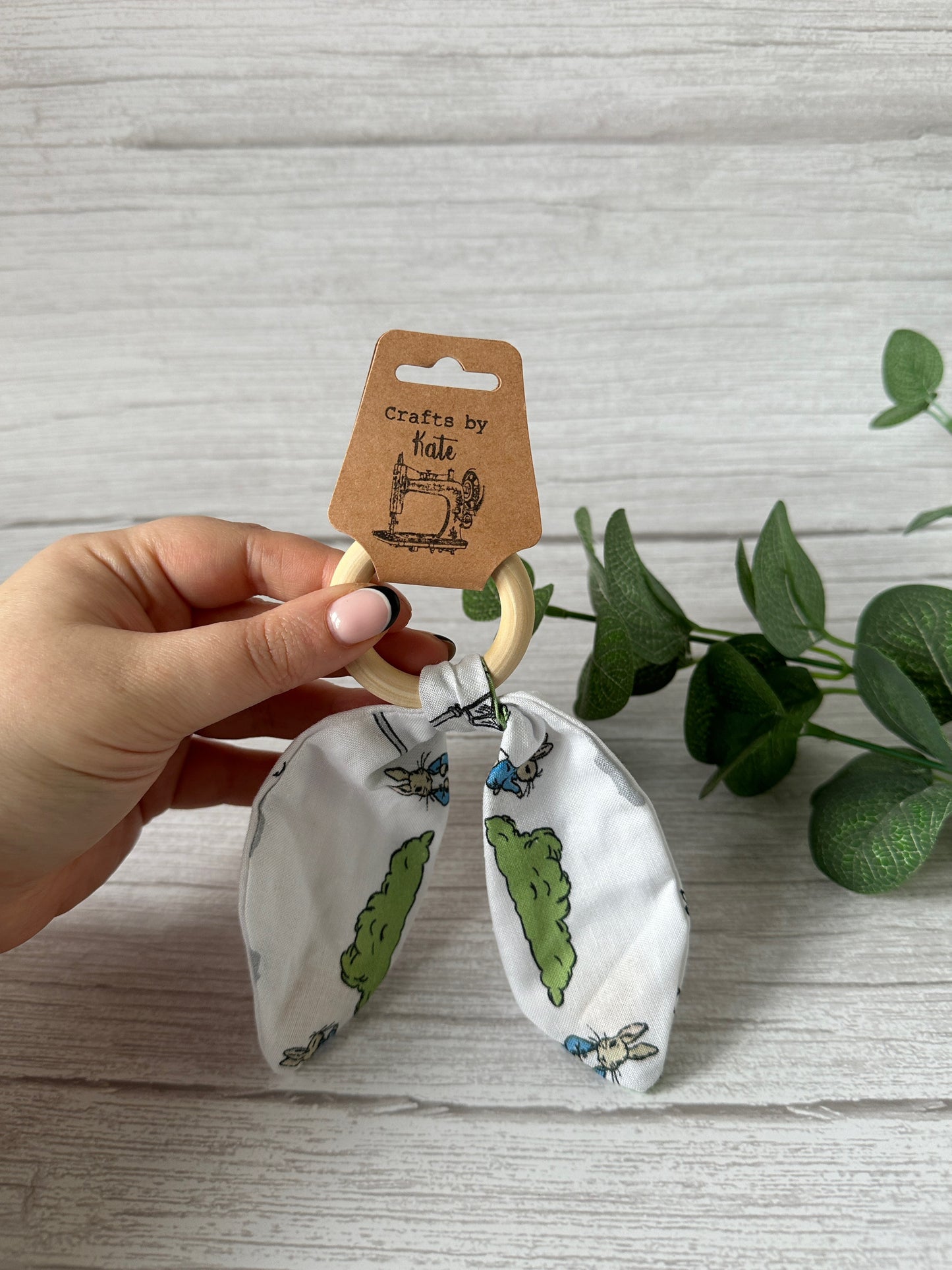 Cotton & Bamboo Baby Teething Rattle - Peter Rabbit Adventures