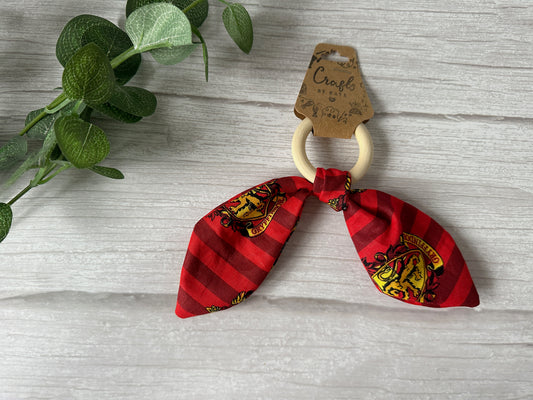 Cotton & Bamboo Baby Teething Rattle - Harry Potter's Gryffindor