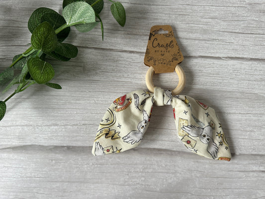 Cotton & Bamboo Baby Teething Rattle - Harry Potter's Hedwig