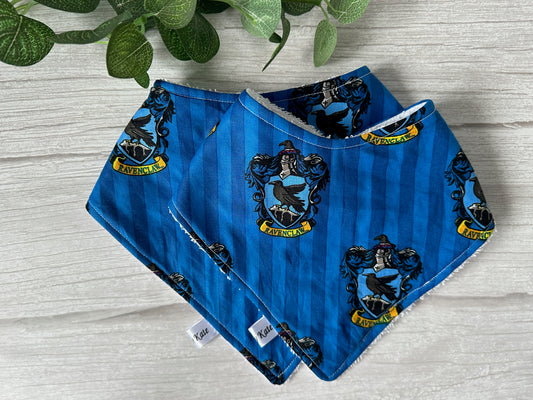 Cotton & Terry Towelling Baby Bandana Bib - Harry Potter's Ravenclaw